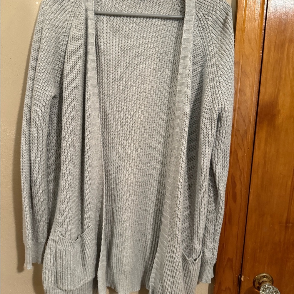 Maurices Gray Ribbed Cardigan Sweater